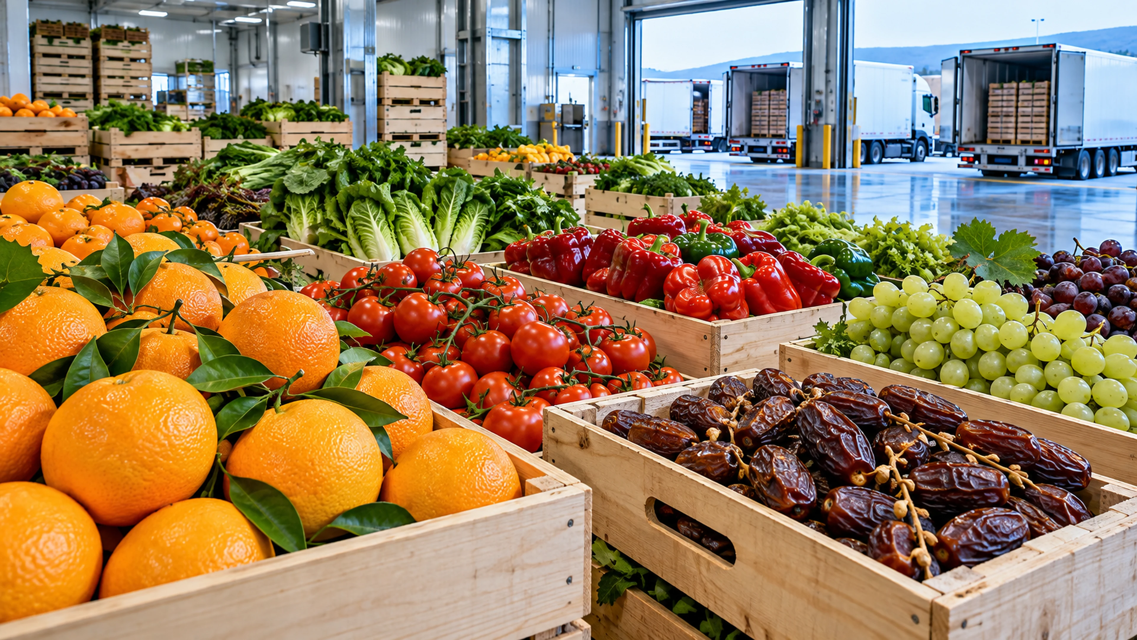 Fruits et légumes frais conditionnés pour l’export
